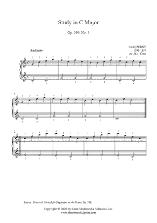 Study in C Major, Op. 599, No. 5