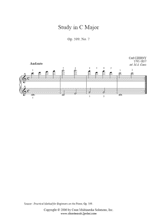 Study in C Major, Op. 599, No. 7