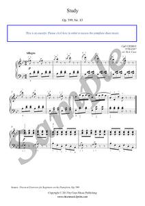 Czerny : Study Op. 599, No. 83