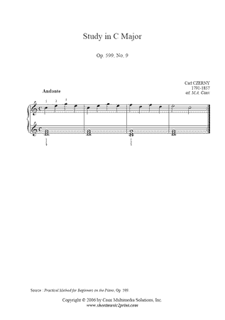 Study in C Major, Op. 599, No. 9