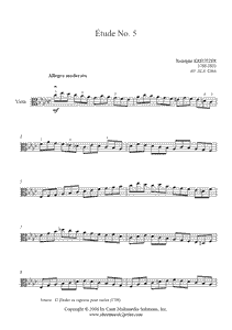 Kreutzer : Study No. 5 - Viola