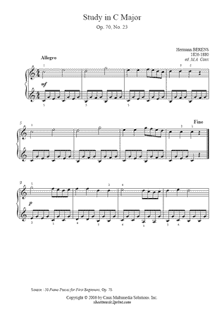 Study in C Major, Op. 70, No. 23