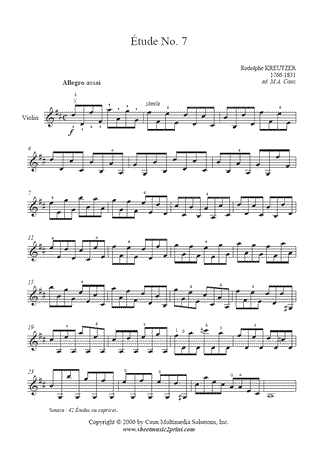 Study No. 7 in D Major