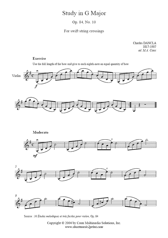 Dancla : Study Op. 84, No. 10