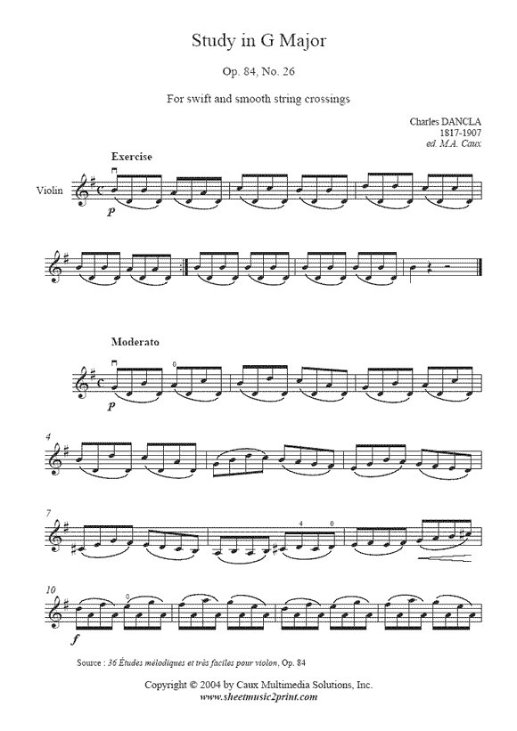 Dancla : Study Op. 84, No. 26