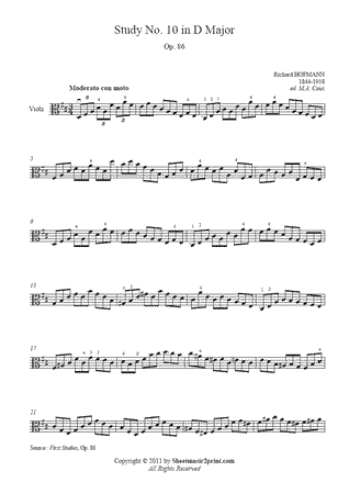 Study in D Major, Op. 86, No. 10