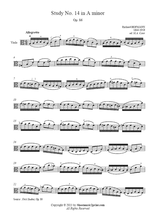 Study in A minor, Op. 86, No. 14