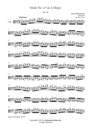 Study in A Major, Op. 86, No. 15