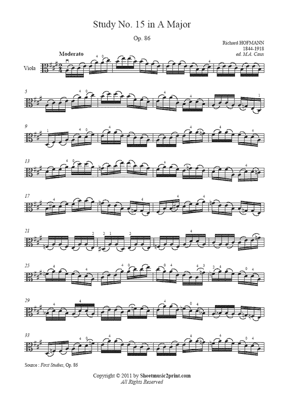 Hofmann : Study Op. 86, No. 15