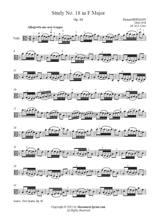 Study in F Major, Op. 86, No. 18