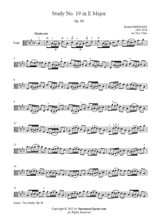 Study in E Major, Op. 86, No. 19