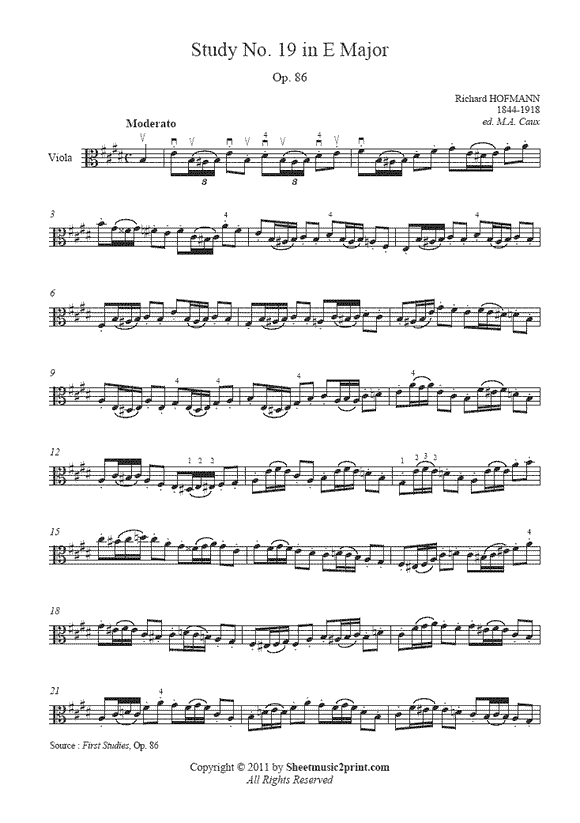 Hofmann : Study Op. 86, No. 19