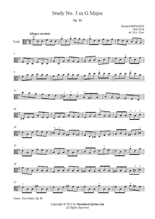 Study in G Major, Op. 86, No. 3