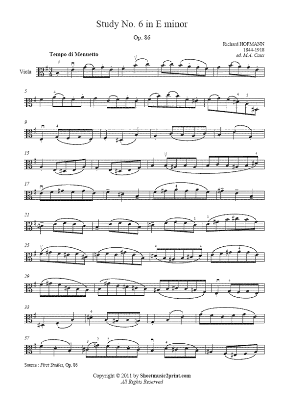 Hofmann : Study Op. 86, No. 6