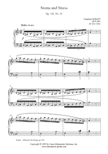 Gurlitt : Sturm und Drang, Op. 140, No. 20