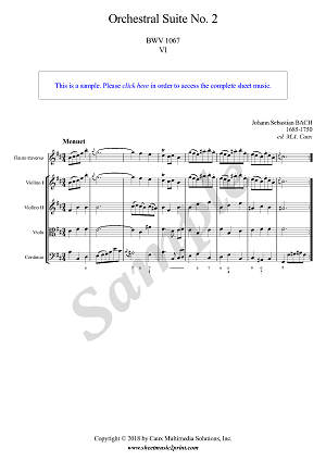 Orchestral Suite No. 2, BWV 1067 (6/7 : Menuet)