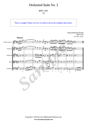 Bach : Orchestral Suite No. 2, BWV 1067 - Menuet