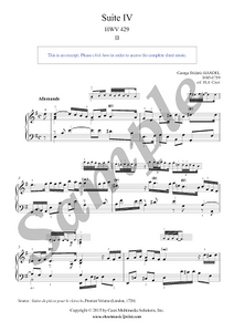 Handel : Allemande from Suite No. 4, HWV 429