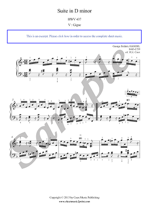 Gigue from Suite HWV 437