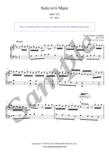 Handel : Suite HWV 441 (4/7 : Aria)
