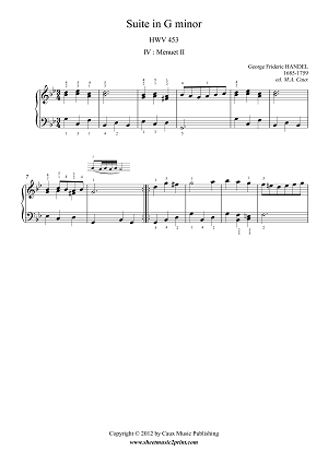 Suite in G minor, HWV 453 (IV : Menuet II)