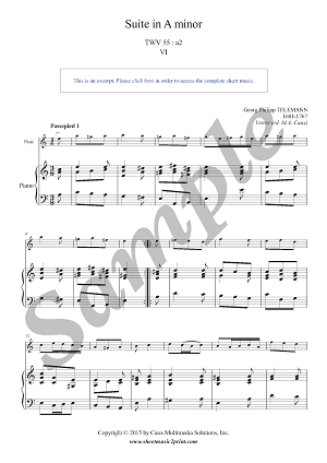 Suite in A minor, TWV 55:a2 (6/7) -- Urtext