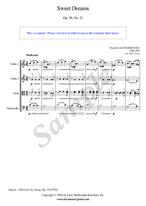 Sweet Dreams, Op. 39, No. 21