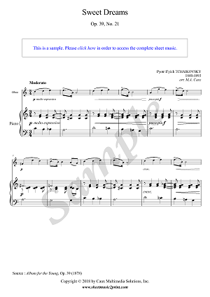 Sweet Dreams, Op. 39, No. 21