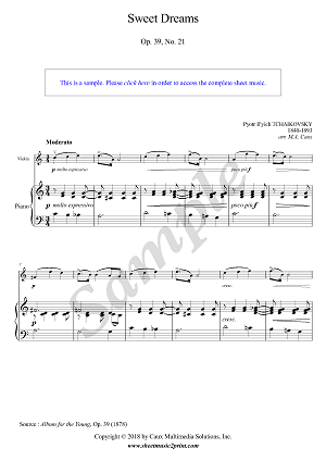Sweet Dreams, Op. 39, No. 21