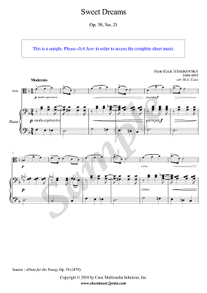 Sweet Dreams, Op. 39, No. 21