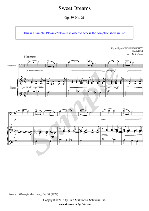 Sweet Dreams, Op. 39, No. 21