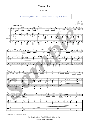 Sitt : Tarantella Op. 26, No. 12