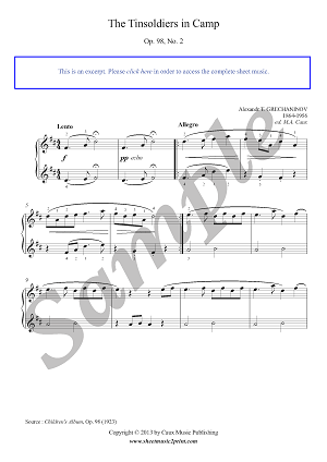 The Tinsoldiers in Camp, Op. 98, No. 2