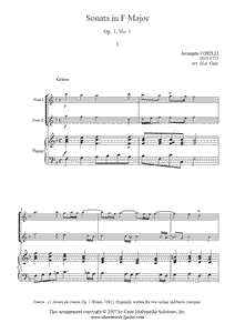 Corelli : Trio Sonata, Op. 1, No. 1 - Two Flutes