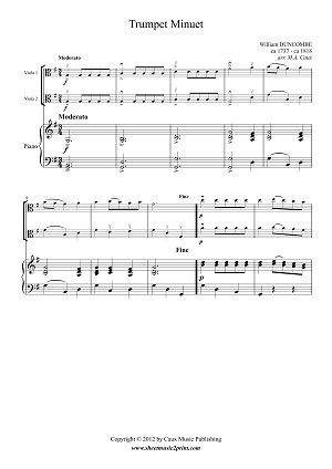 Duncombe : Trumpet Minuet - Viola Duet
