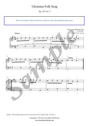 Ukrainian Folk Song, Op. 107, No. 3
