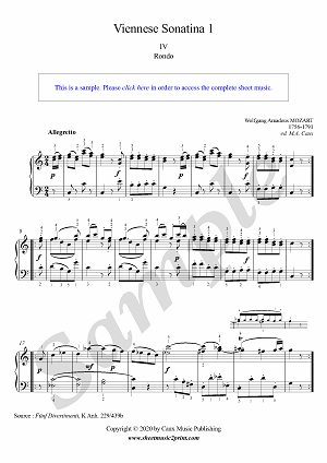 Viennese Sonatina No. 1 in C Major (4/4 : Rondo)