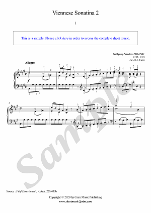Viennese Sonatina No. 2 in A Major (1/4 : Allegro)