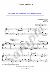 Mozart : Viennese Sonatina No. 6 (1/4 : Allegro)