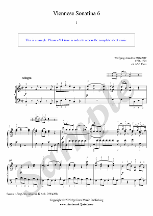 Viennese Sonatina No. 6 in C Major (1/4 : Allegro)