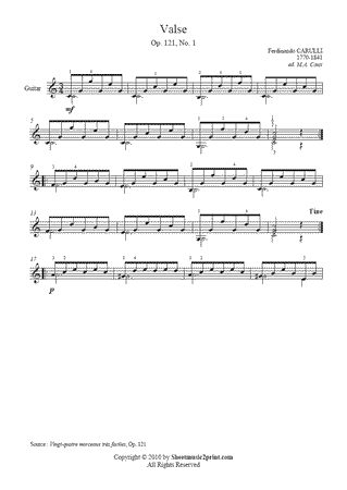 Valse in C Major, Op. 121, No. 1