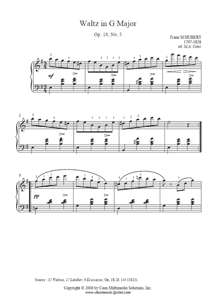 La Truite Op.32 By Franz Schubert - Easy Piano, Piano Solo - Beginning