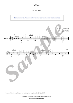 Carulli : Waltz Op. 241, No. 4