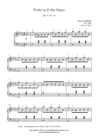 Waltz D 365, Op. 9, No. 14