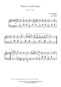Schubert : Waltz D 365, No. 1