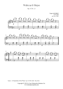 Schubert : Waltz D 365, No. 21