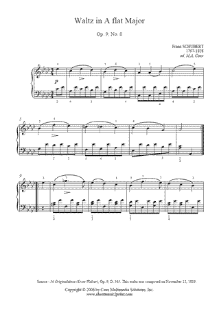Waltz D 365, Op. 9, No. 8