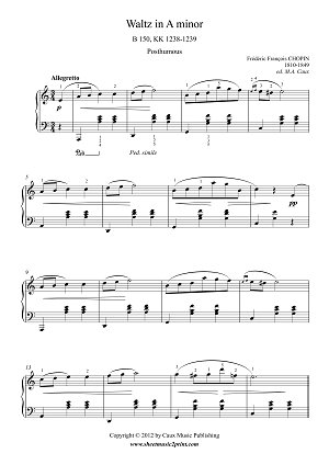 Waltz in A minor, B 150