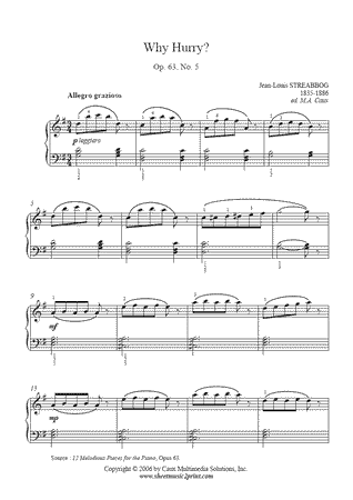 Why Hurry, Op. 63, No. 5