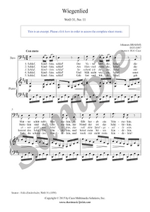 Brahms : Wiegenlied WoO 31, No. 11 - Bass